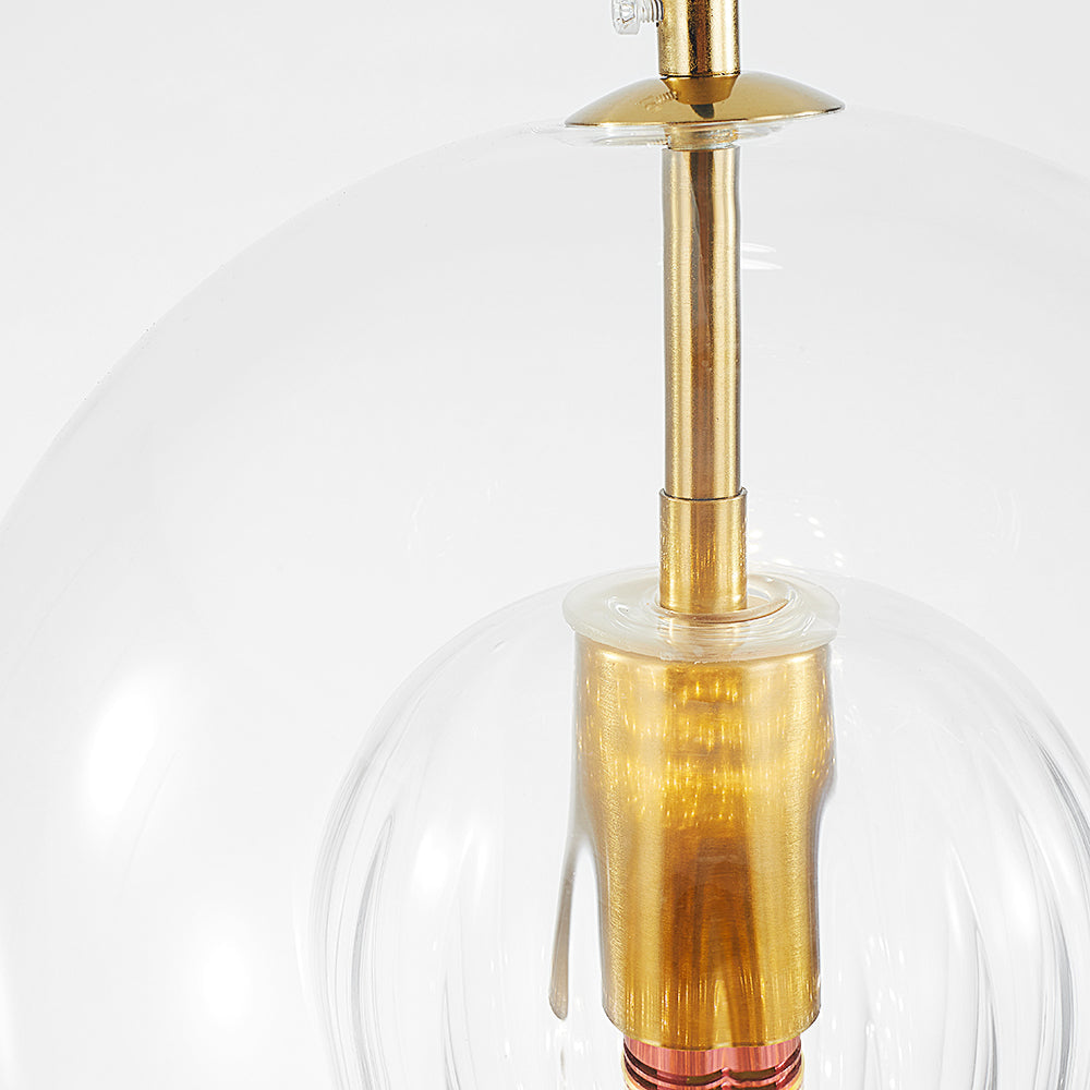 Glass Globe Pendant Light 15cm, Clear or Amber