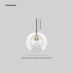 Glass Globe Pendant Light 15cm, Clear or Amber