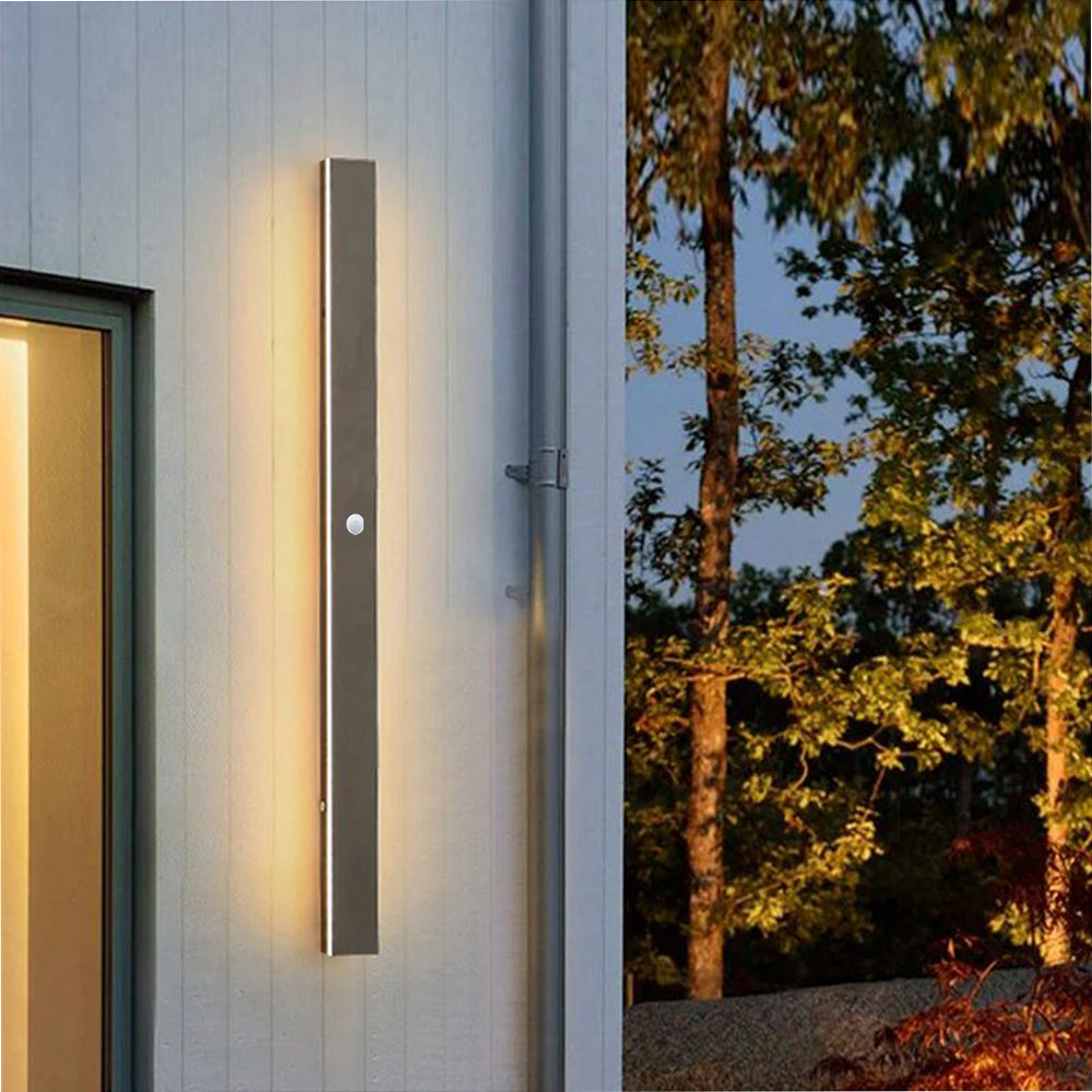 Linear LED Outdoor Wall Light, IP65, 30-200cm, Black or Grey