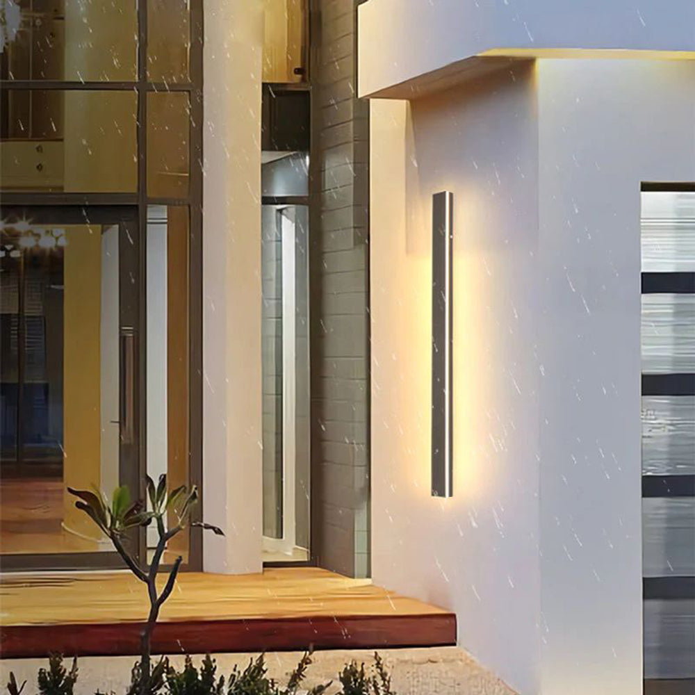 Linear LED Outdoor Wall Light, IP65, 30-200cm, Black or Grey