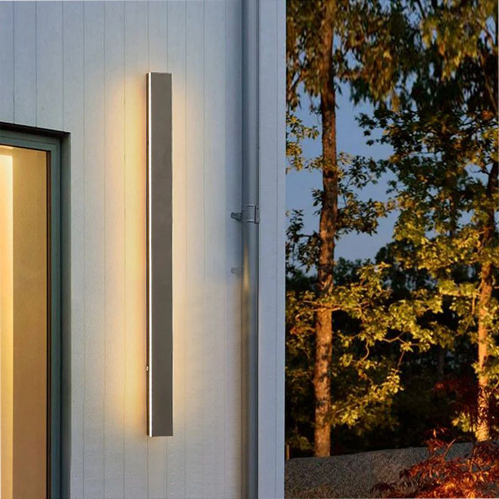 Linear LED Outdoor Wall Light, IP65, 30-200cm, Black or Grey