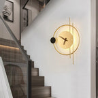 Large Illuminated Wall Clock, 57 x 41.5 cm, Gold or Black