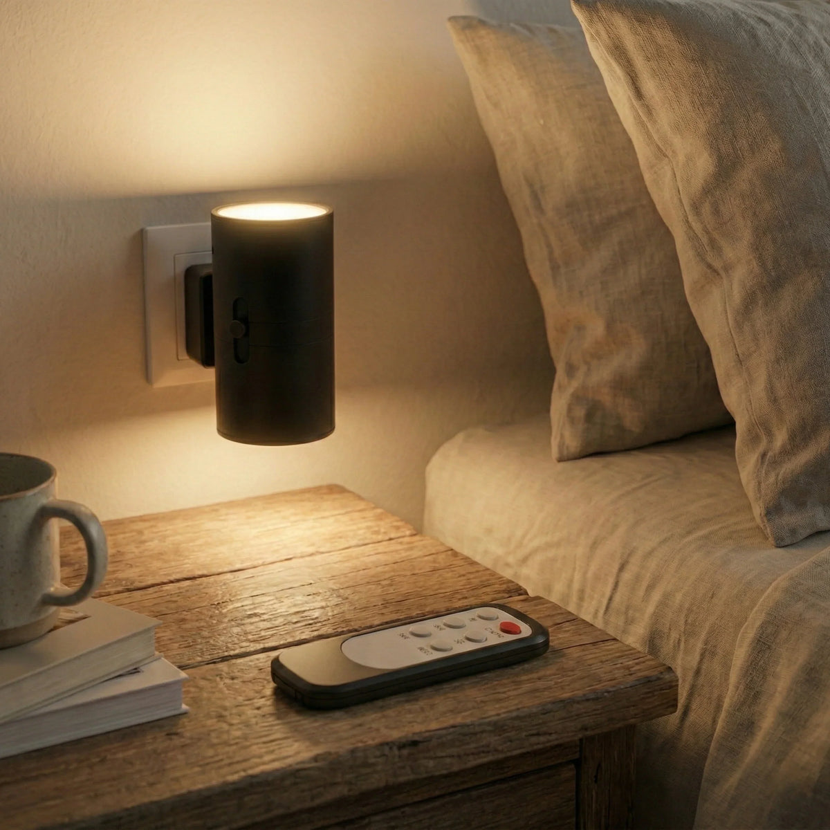 Plug-In Stair Night Light with Dusk Sensor, Dimmable 3000K