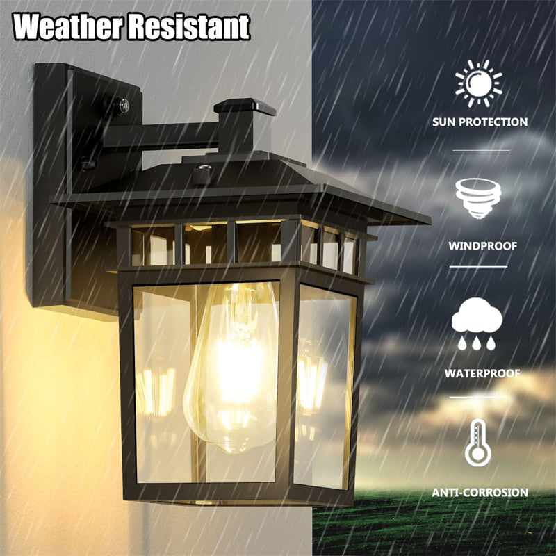 Cast Aluminium Outdoor Wall Light, IP23, E27, 29cm