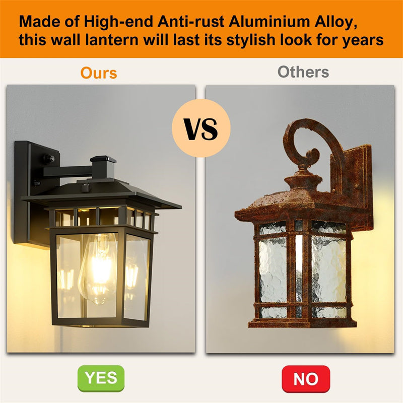 Cast Aluminium Outdoor Wall Light, IP23, E27, 29cm