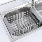 Extendable Stainless Steel Over-Sink Drying Rack, 28.5-47cm