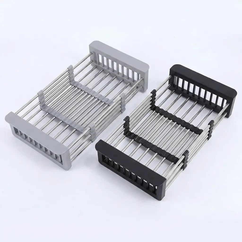 Extendable Stainless Steel Over-Sink Drying Rack, 28.5-47cm