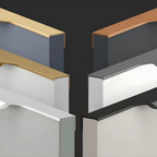 Hidden Edge Pull Cabinet Handle, Anti-Fingerprint Finish