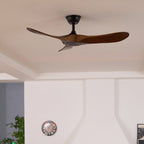 Wooden Ceiling Fan with Remote, 6 Speeds, 106 or 132 cm