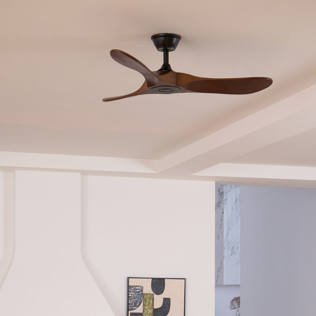Wooden Ceiling Fan with Remote, 6 Speeds, 106 or 132 cm