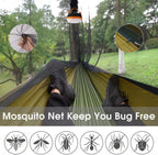 Two-Person Camping Hammock with Rain Fly and Mosquito Net