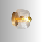 Minimalist Frosted Glass Wall Light in Silver or Gold