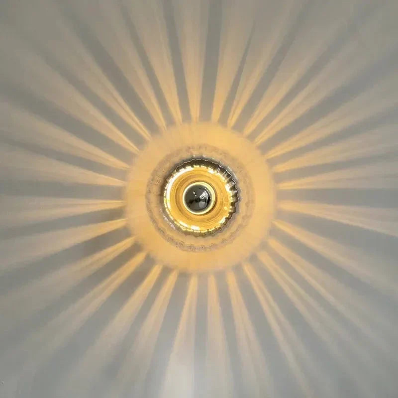 Minimalist Frosted Glass Wall Light in Silver or Gold