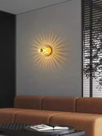 Minimalist Frosted Glass Wall Light in Silver or Gold