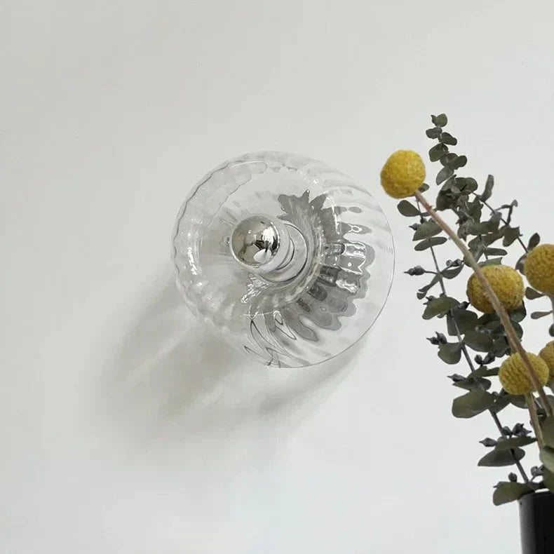 Minimalist Frosted Glass Wall Light in Silver or Gold