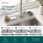 Diatomaceous Earth Tap Mat, Absorbent Splash Guard with Soap Rest