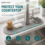Diatomaceous Earth Tap Mat, Absorbent Splash Guard with Soap Rest