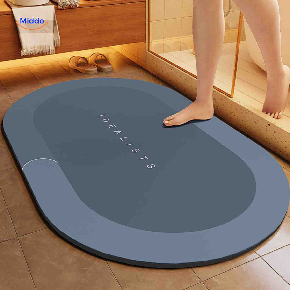 Quick Dry Bath Mat with Non-Slip Backing, Extra Absorbent