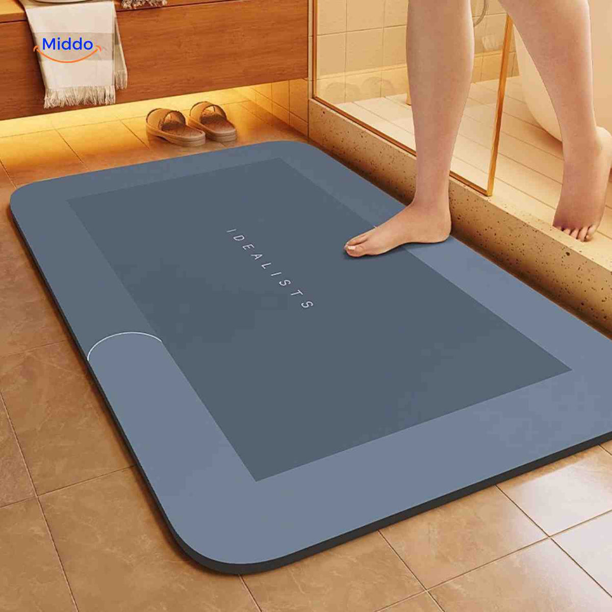 Quick Dry Bath Mat with Non-Slip Backing, Extra Absorbent