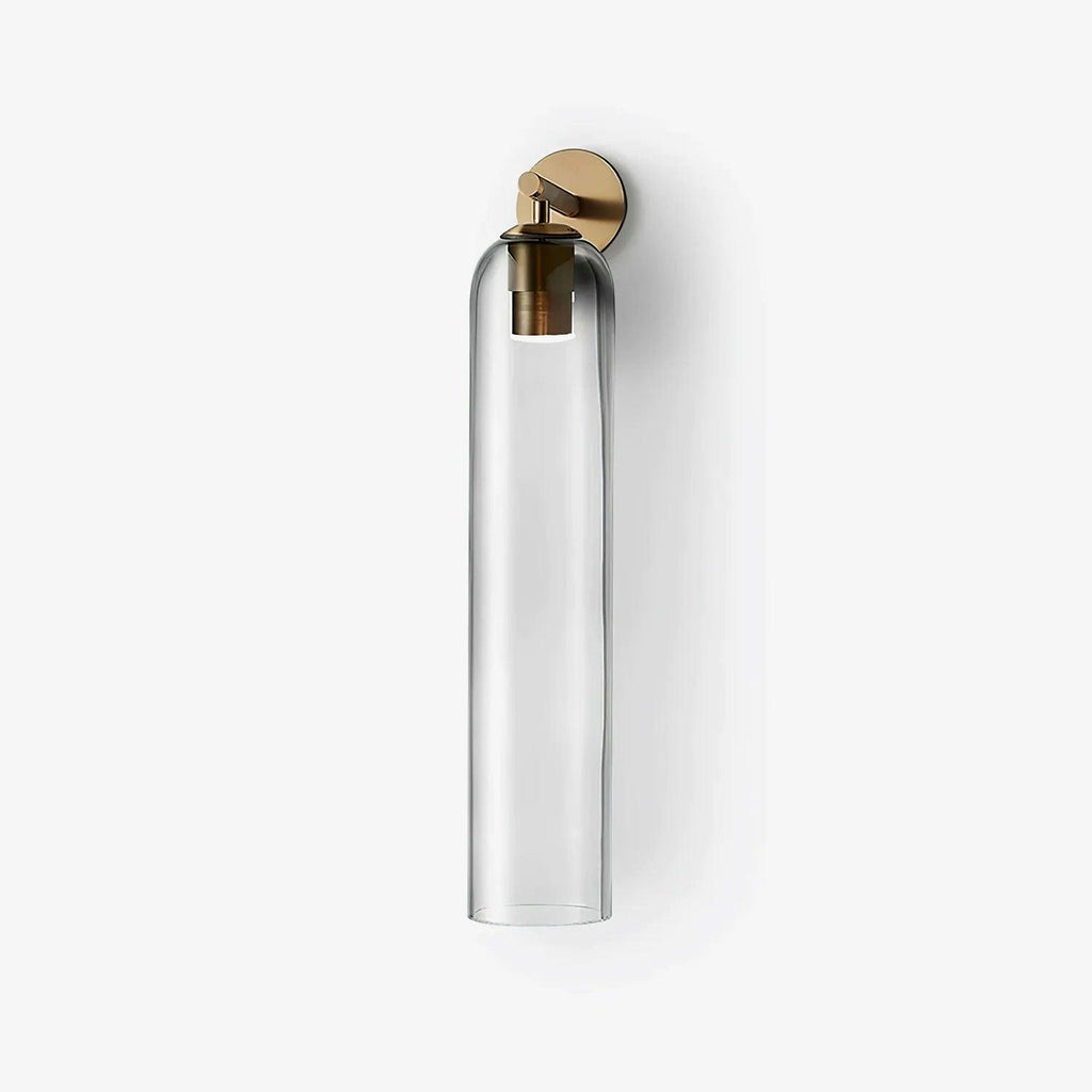 Cylinder Glass Wall Light in Gold, Black or Sand Nickel