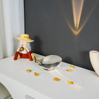 Crystal Glass Bedside Table Lamp with Eye-Shaped Light Pattern