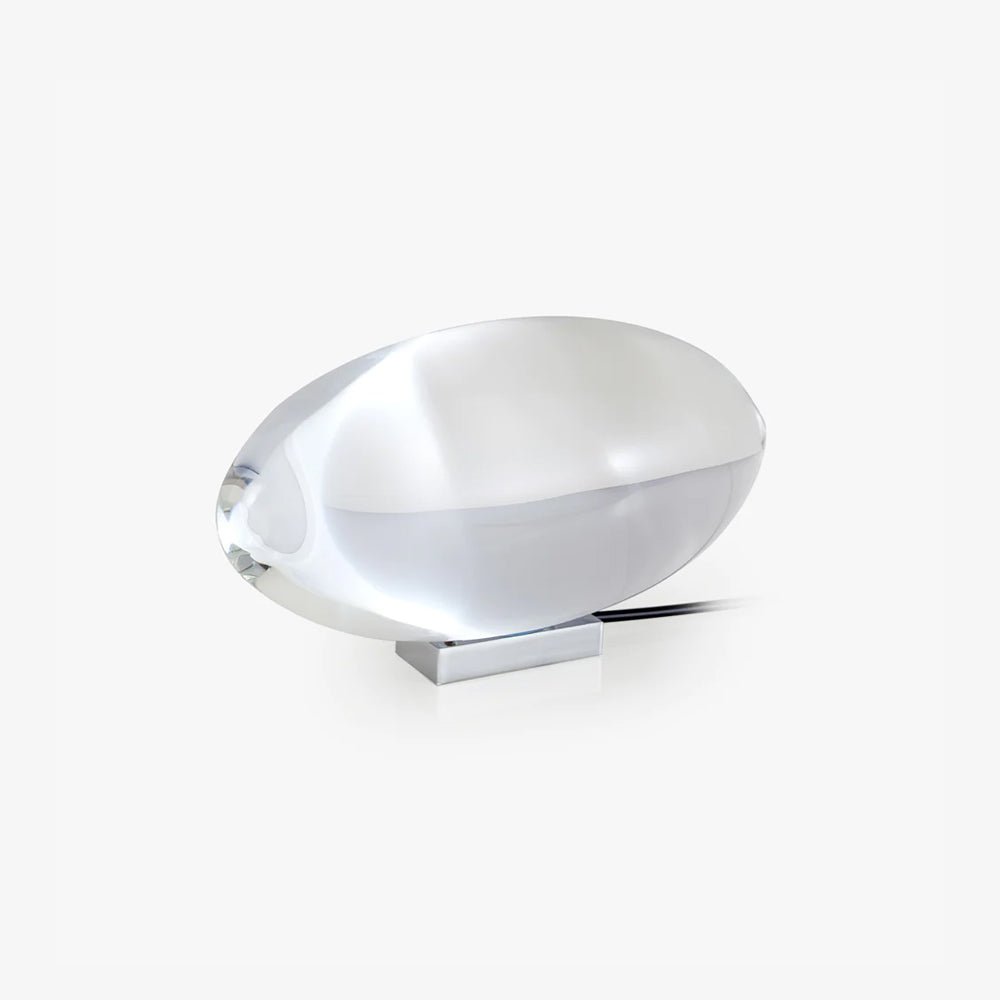 Crystal Glass Bedside Table Lamp with Eye-Shaped Light Pattern