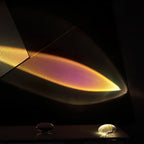 Crystal Glass Bedside Table Lamp with Eye-Shaped Light Pattern