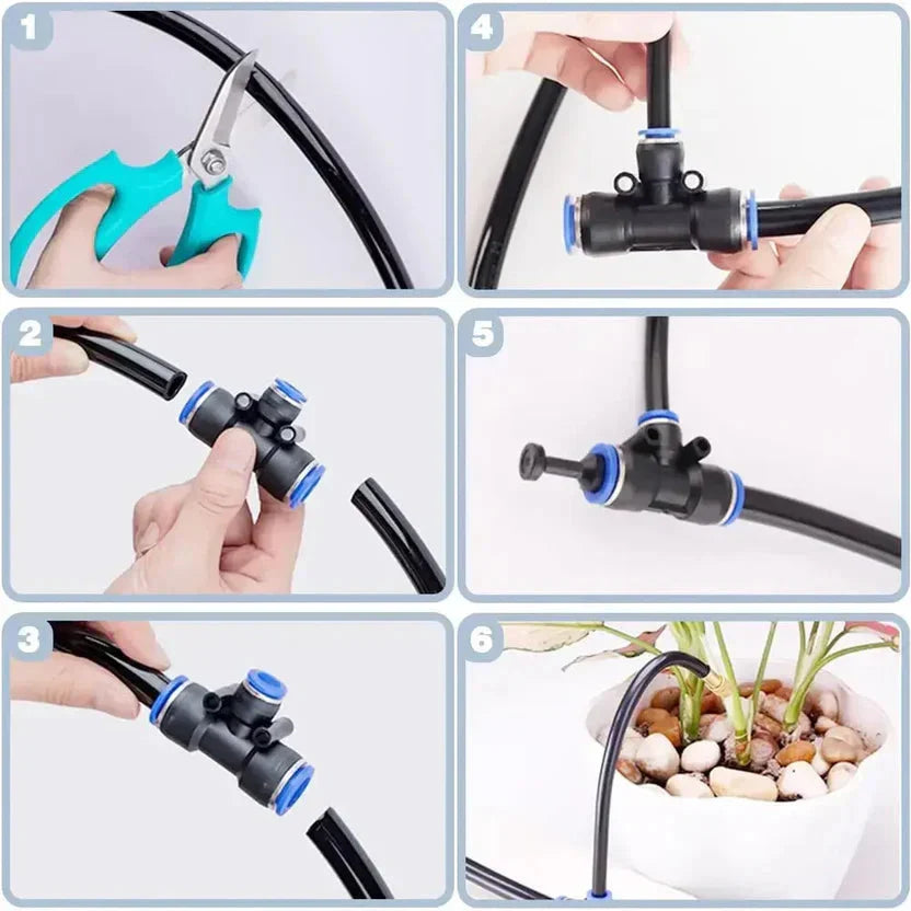 20m Garden Misting System with 20 Adjustable Copper Nozzles