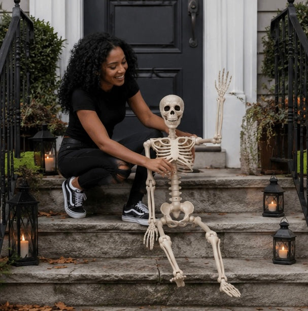 Posable Hanging Skeleton Decoration, 40 cm and 90 cm