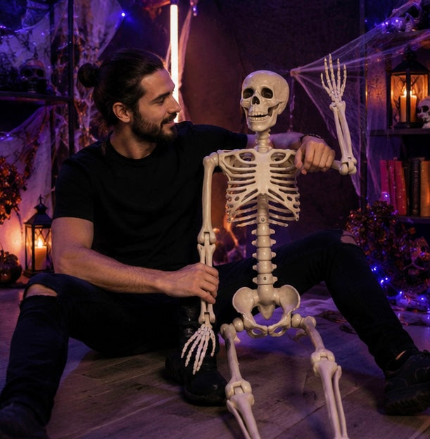 Posable Hanging Skeleton Decoration, 40 cm and 90 cm