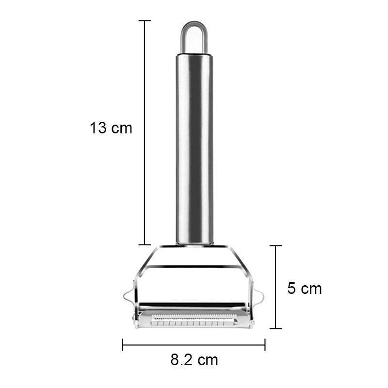 Double-Blade Vegetable Peeler with Julienne Cutter, Stainless Steel