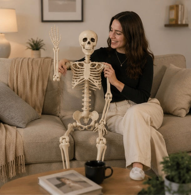 Posable Hanging Skeleton Decoration, 40 cm and 90 cm