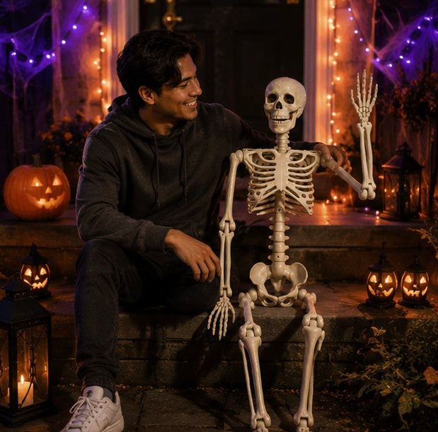 Posable Hanging Skeleton Decoration, 40 cm and 90 cm