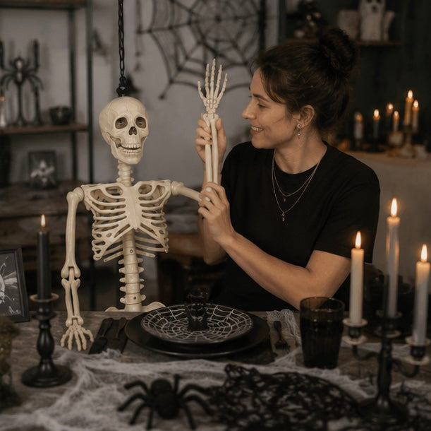 Posable Hanging Skeleton Decoration, 40 cm and 90 cm