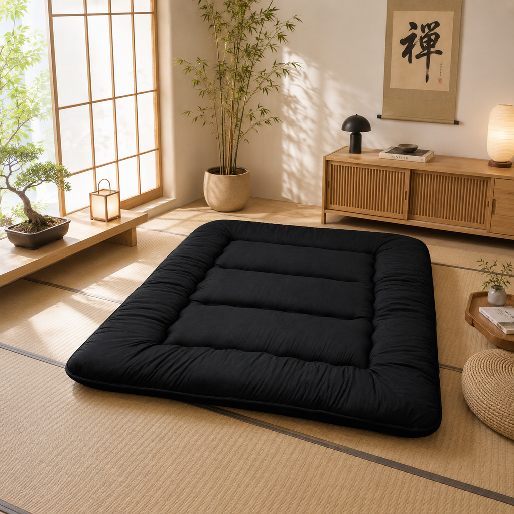 Folding Futon Mattress 10cm Thick, Japanese Style Floor Mat