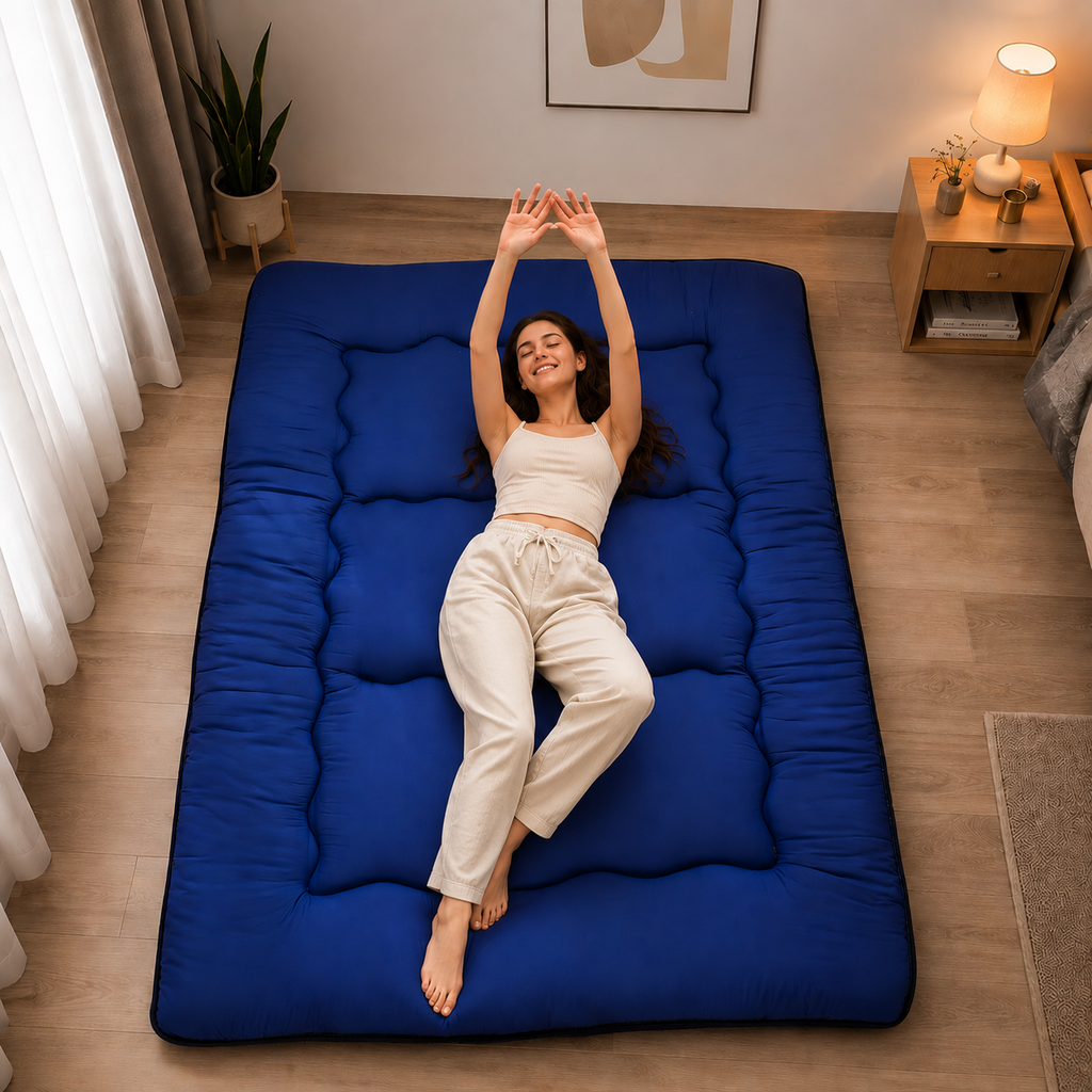 Folding Futon Mattress 10cm Thick, Japanese Style Floor Mat