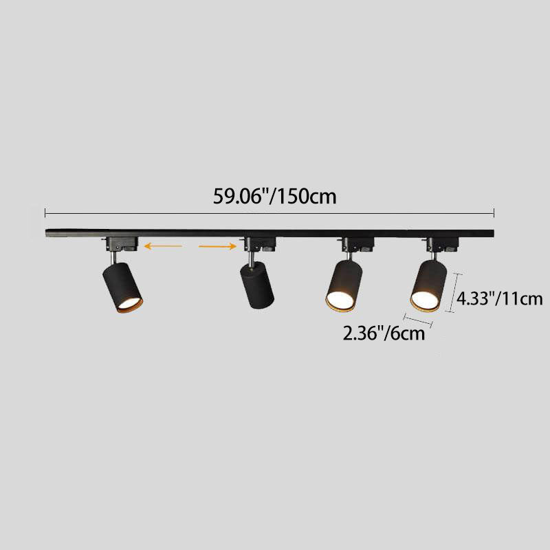 Adjustable Ceiling Track Light with 3, 4 or 5 Spots