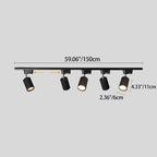 Adjustable Ceiling Track Light with 3, 4 or 5 Spots