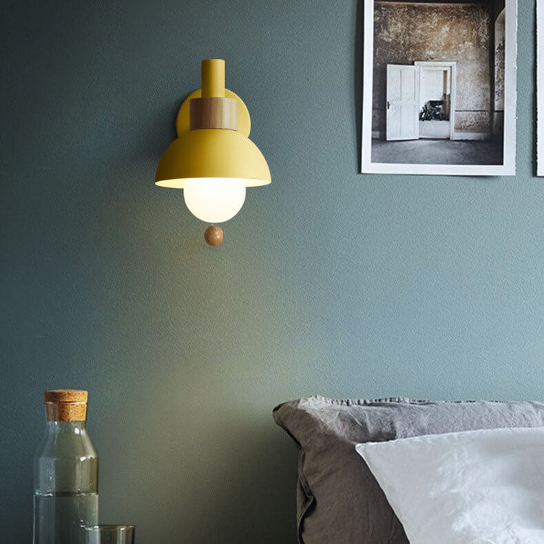 Colourful Glass and Metal Wall Light with E27 Fitting