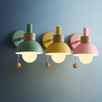 Colourful Glass and Metal Wall Light with E27 Fitting