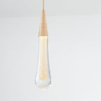 Crystal Glass Pendant Chandelier in Gold, 1, 3 or 5 Lights