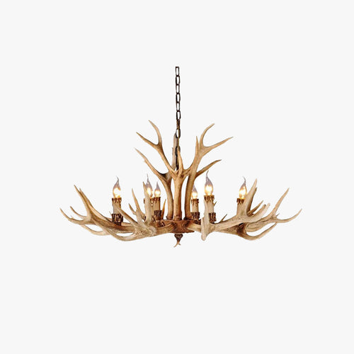 Antler-Style Chandelier in Resin and Metal, 6, 8 or 10 Lights
