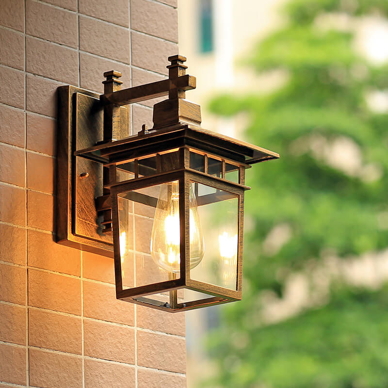 Cast Aluminium Outdoor Wall Light, IP23, E27, 29cm