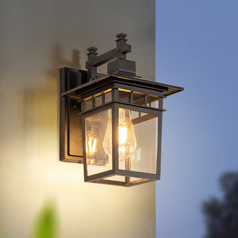 Cast Aluminium Outdoor Wall Light, IP23, E27, 29cm