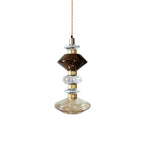 Glass Globe Pendant Light with Copper Finish, Dimmable LED