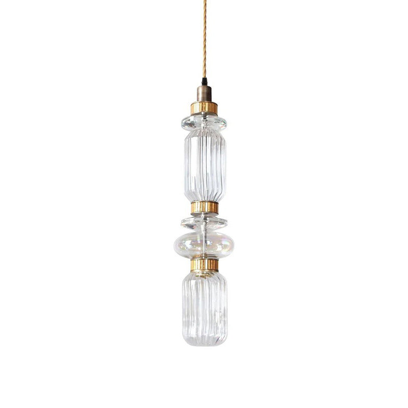 Glass Globe Pendant Light with Copper Finish, Dimmable LED