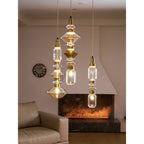 Glass Globe Pendant Light with Copper Finish, Dimmable LED