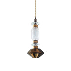 Glass Globe Pendant Light with Copper Finish, Dimmable LED