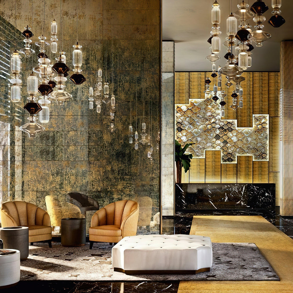 Glass Globe Pendant Light with Copper Finish, Dimmable LED