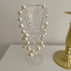 Round Faux Pearl Necklace in Classic White